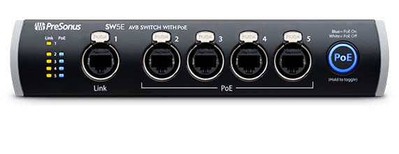 5-port ethercon switch w/PoE