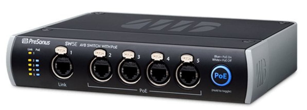 5-port ethercon switch w/PoE